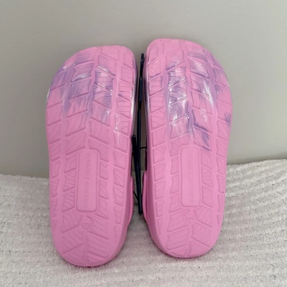 Kids Pink Water-Ready Clog Sandals with Marbled Accents
